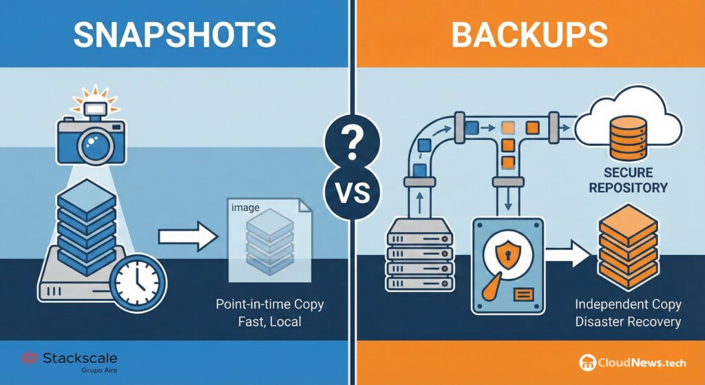 Snapshots vs Backups en Maquinas Virtuales El Error Silencioso que