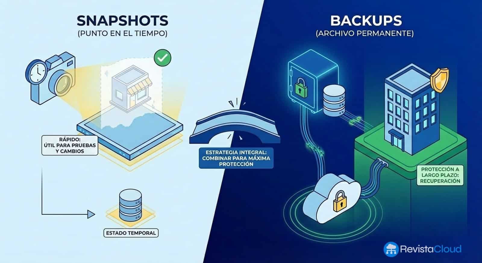 Snapshots vs Backups en Maquinas Virtuales El Peligro Silencioso que