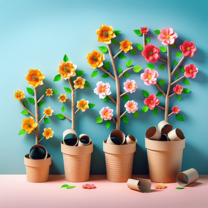 Una Alternativa Sostenible para el Cuidado de tus Plantas 1 No los tires, recicla los tubos de papel higiénico y conviértelos en una pequeña maceta de flores