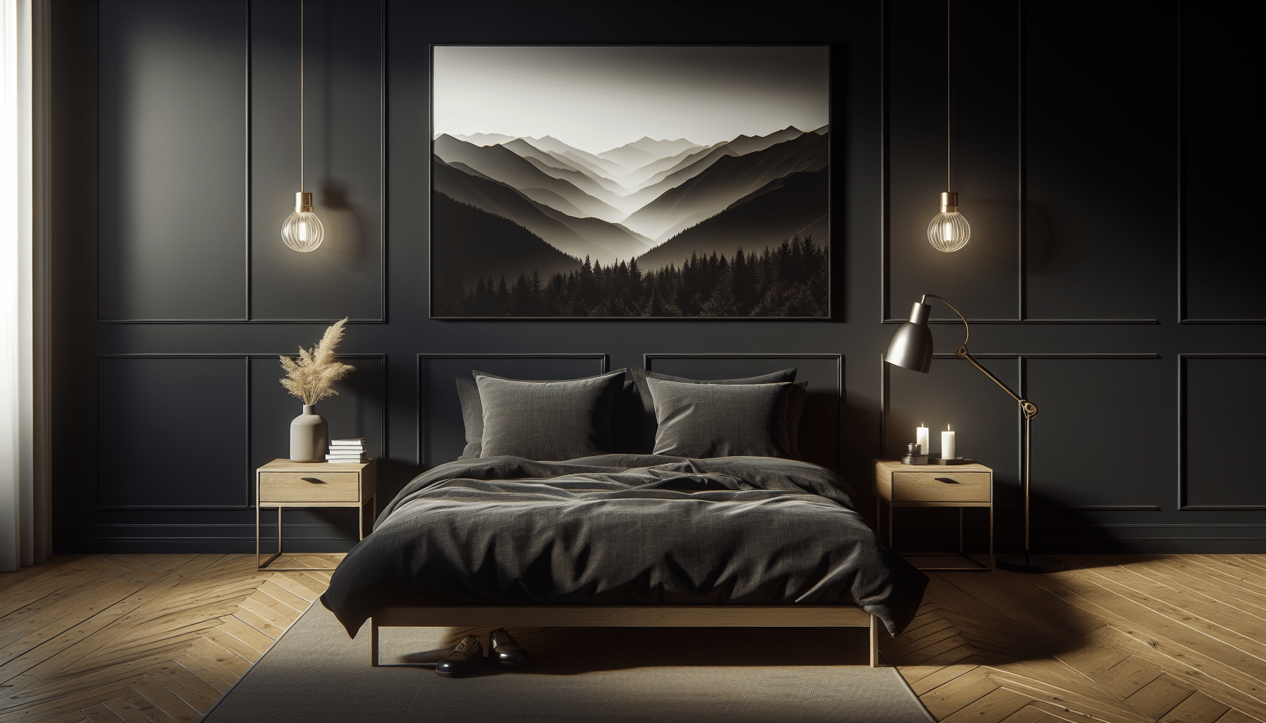 Abraza el Encanto: Cómo las Paredes Oscuras Transforman tu Dormitorio 1 Silvia Pastor