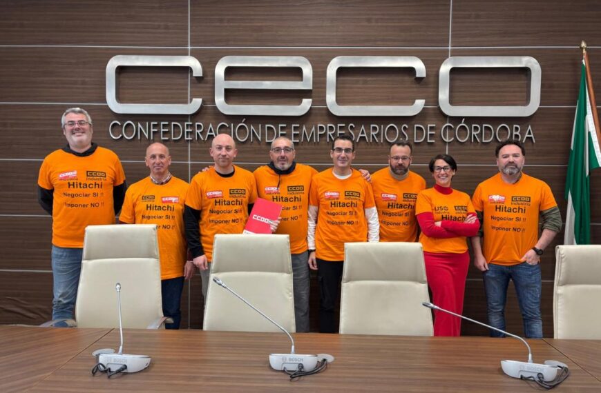 Los representantes de CCOO en la mesa negociadora del Convenio del Metal.