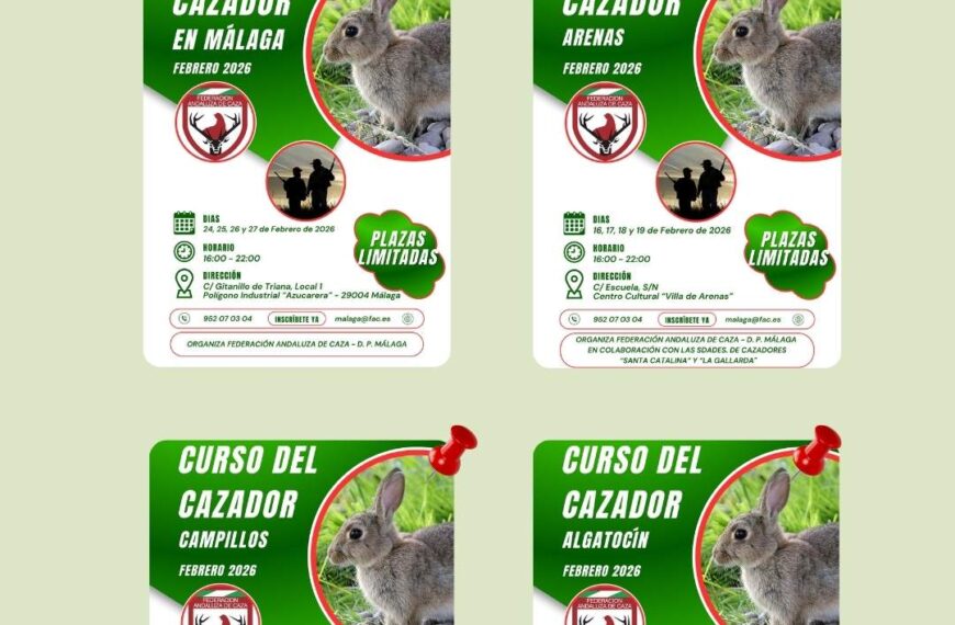 Cuatro Nuevos Cursos de Caza Amplían la Oferta Formativa de la Escuela de Caza en Málaga – Federación Andaluza de Caza