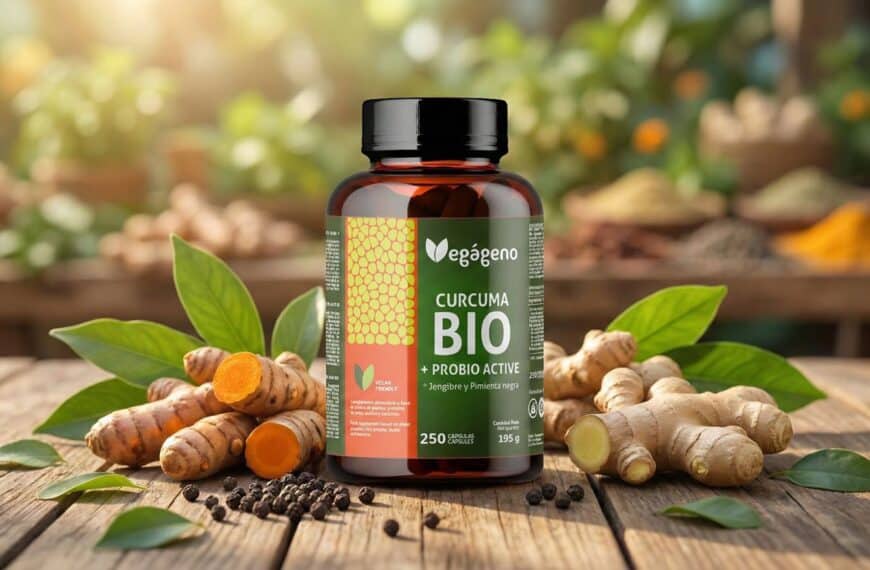 Descubre la Fórmula Avanzada de VEGAGENO: Cúrcuma, Jengibre y Pimienta Negra Bio con Probióticos y Prebióticos