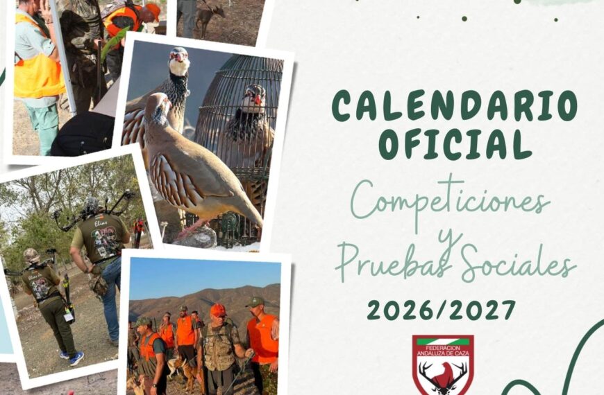 Disponible el Calendario de Competiciones 2026/2027 de la Federación Andaluza de Caza