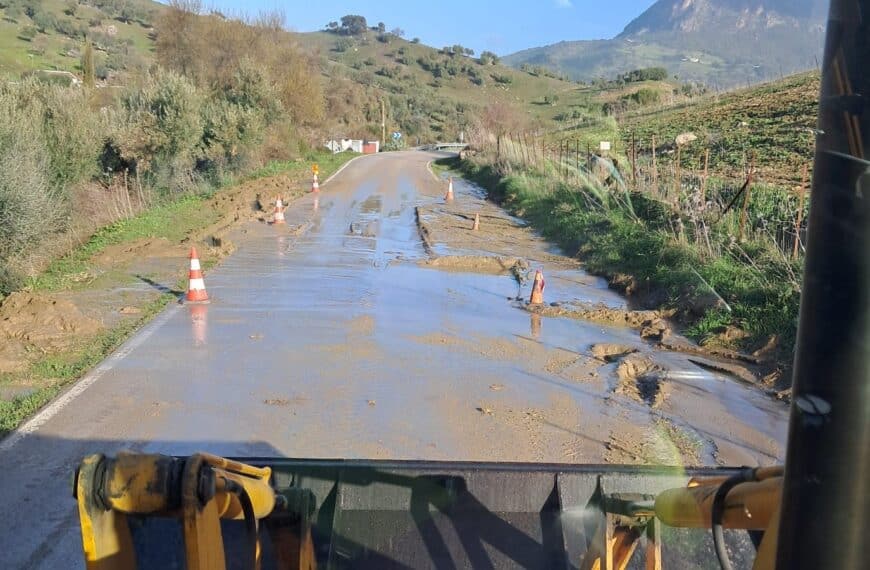 Incidencias en la Red Provincial de Carreteras Debido a las Lluvias