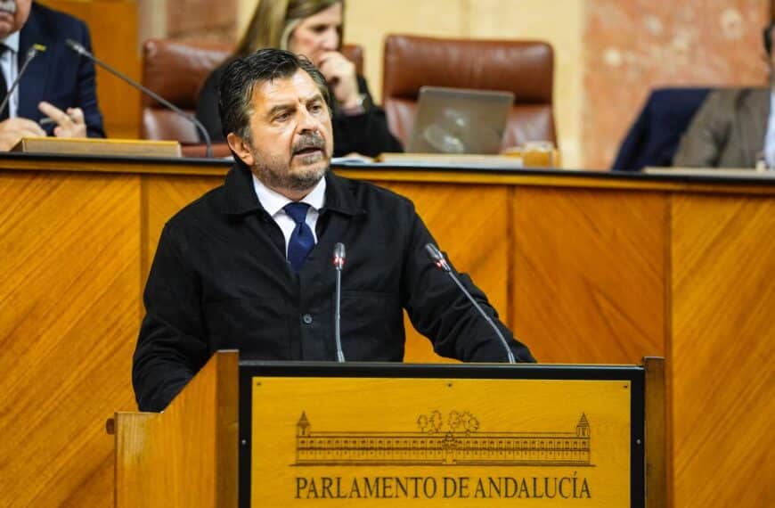 Toni Martín, en el Parlamento de Andalucía