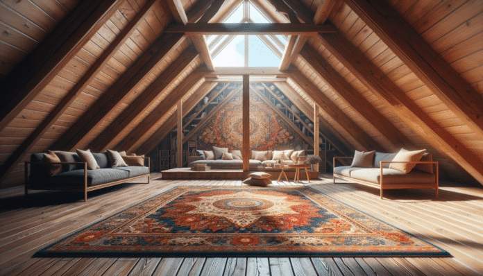 Decoración con alfombras orientales: el truco para dar calidez a un ático abierto