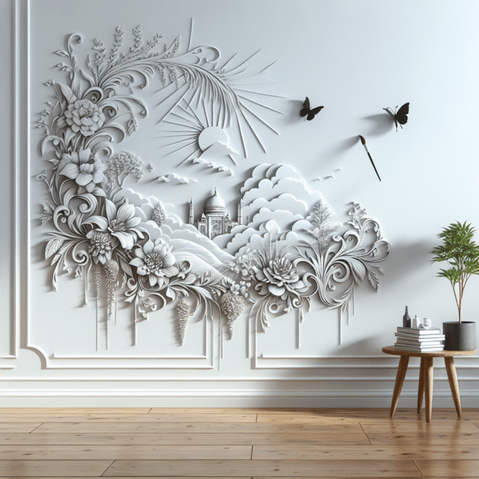 Transforma tu Espacio: Dale Vida a tu Pared Blanca con Adhesivos Elegantes 1 "Este es el adhesivo que necesitas para transformar una pared blanca en un espacio más elegante"