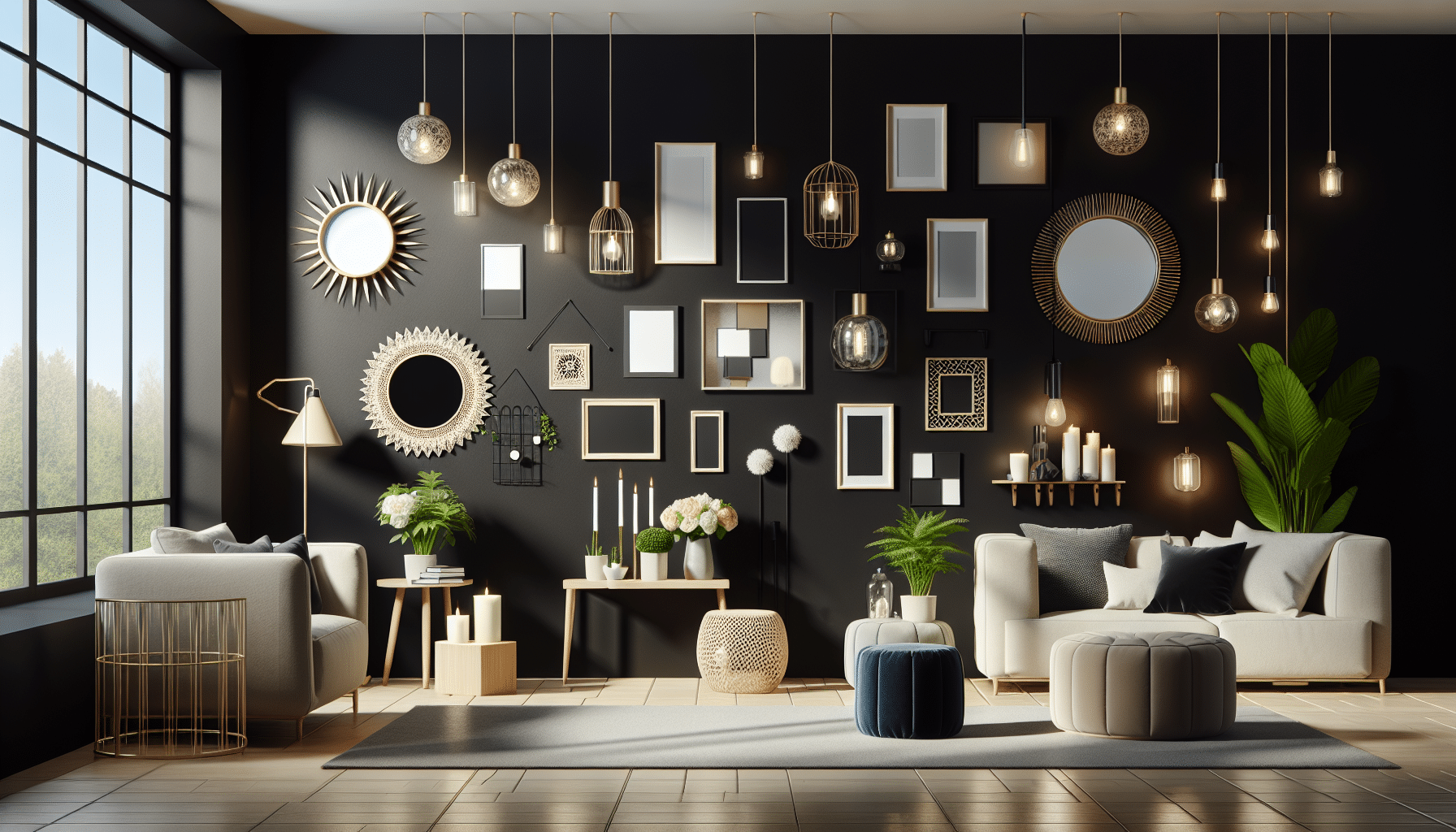 Transforma tu Hogar: Ideas para Decorar con Paredes Negras sin Sacrificar la Luz 1 Silvia Pastor