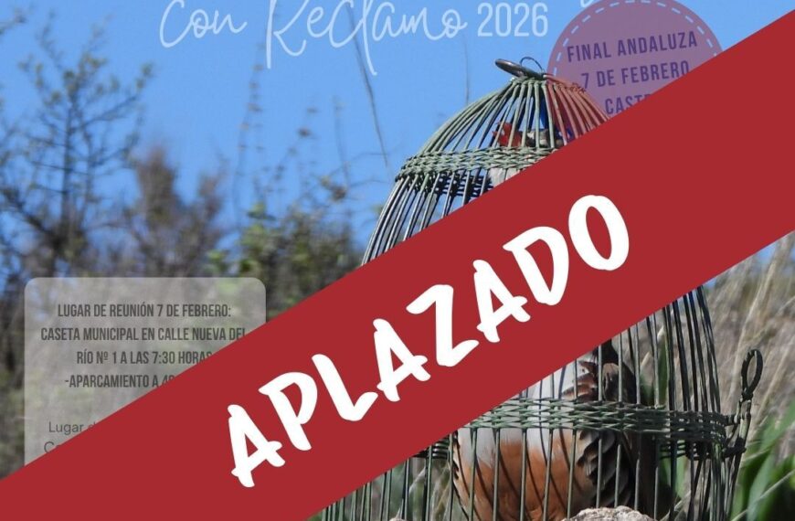 Aplazamiento de la Final de la Copa de Andalucía de Perdiz con Reclamo al 14 de febrero, según la Federación Andaluza de Caza