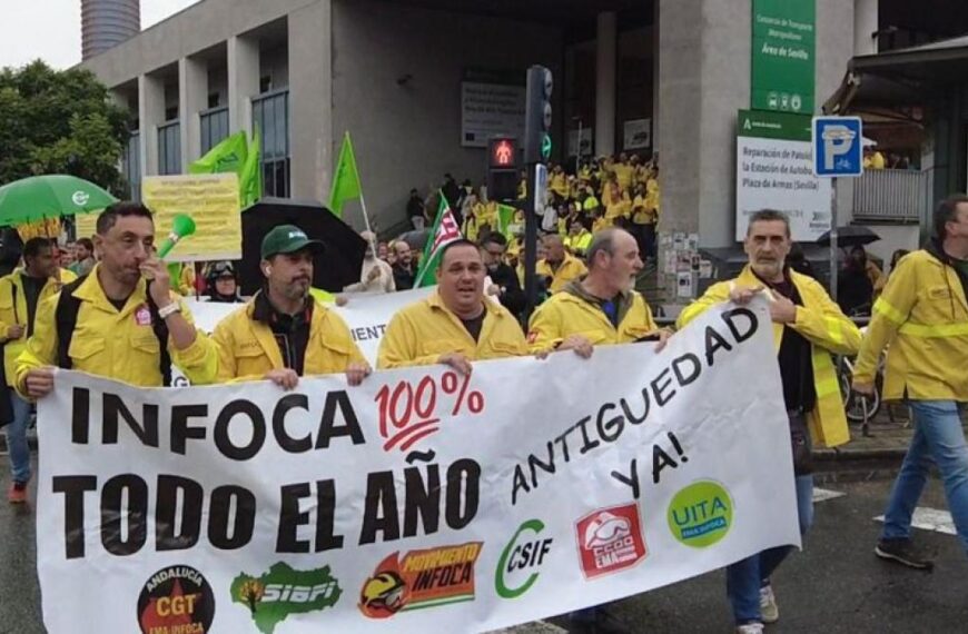 Concentración de trabajadores de Amaya