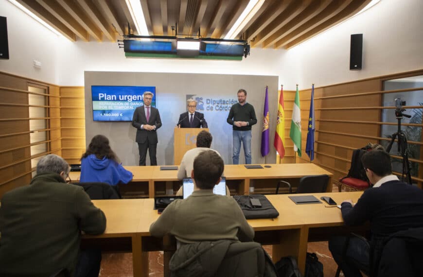 La Diputación de Córdoba aprueba un plan urgente de reparación de daños por el temporal con un presupuesto de 1.100.000 euros