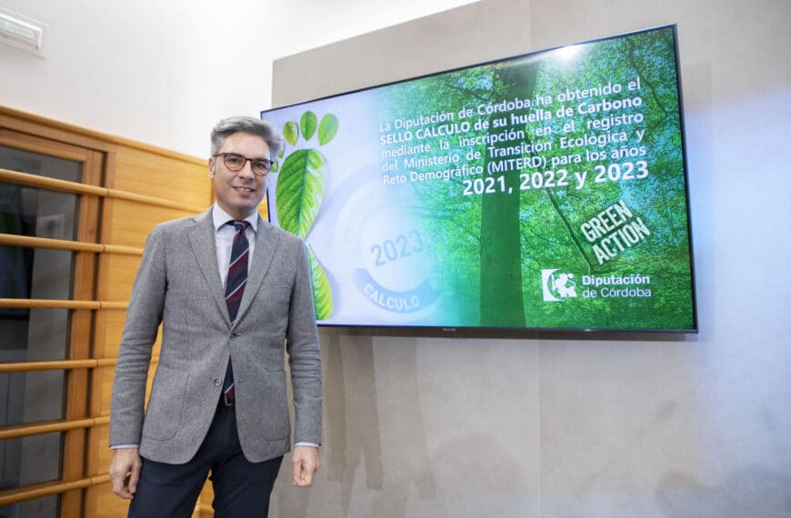 La Diputación de Córdoba recibe el sello ‘CALCULO’ por su compromiso con la reducción de emisiones de gases de efecto invernadero