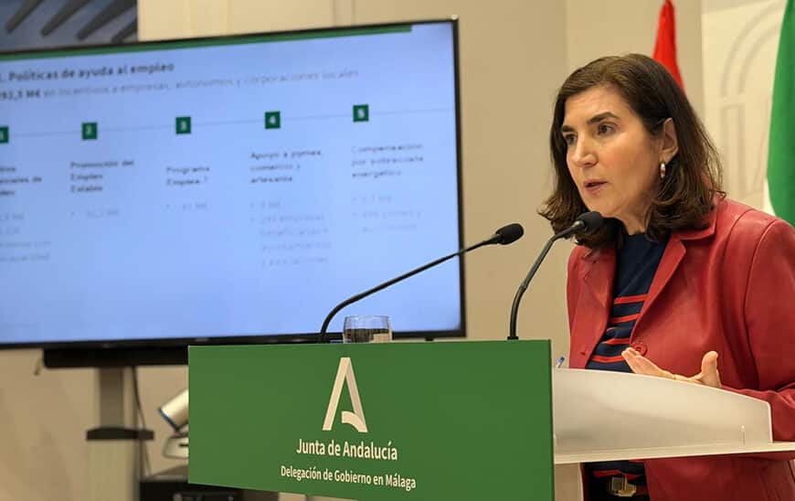 La Junta invierte 521,8 millones en Málaga desde 2022 para fomentar el empleo y fortalecer el tejido productivo