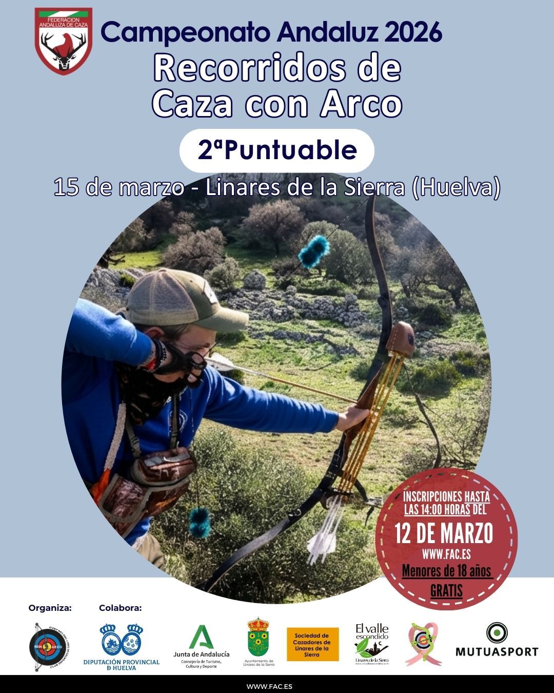 Linares de la Sierra (Huelva) será sede de la 2ª Puntuable de Recorridos de Caza con Arco, con inscripciones ya abiertas – Federación Andaluza de Caza 1 Linares de la Sierra (Huelva) será sede de la 2ª Puntuable de Recorridos de Caza con Arco, con inscripciones ya abiertas – Federación Andaluza de Caza
