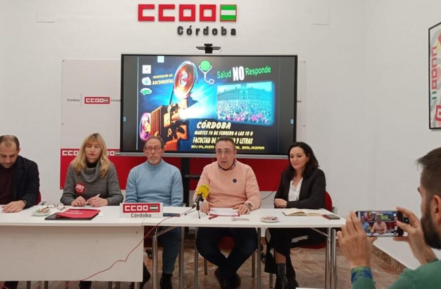CCOO Cördoba remarca que todos los indicadores muestran el deterioro de la sanidad pública andaluza.
