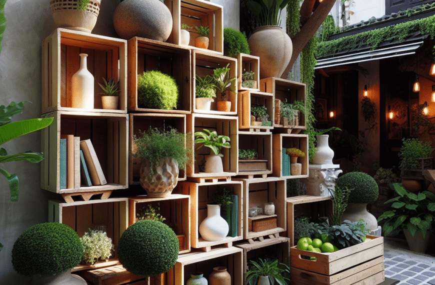 Renueva tu Hogar: Crea Jardineras y Estanterías Únicas con Cajas de Fruta Recicladas