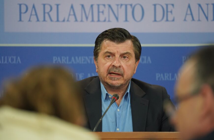 Toni Martín, en el Parlamento de Andalucía