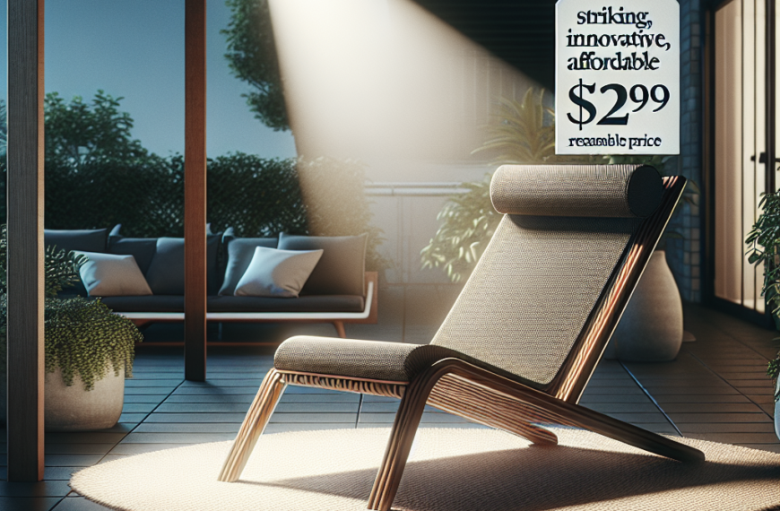 Action Lanza la Innovadora y Asequible Silla Lounge Perfecta para tu Terraza