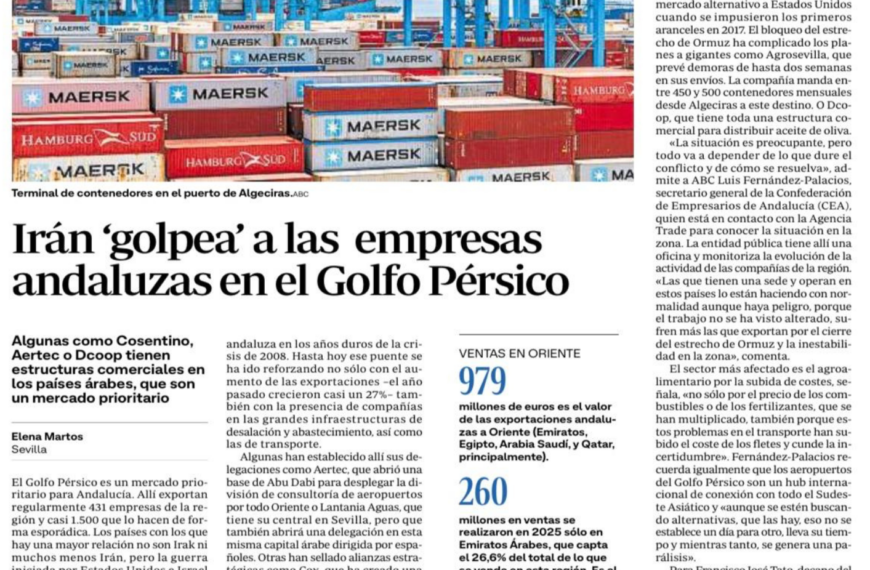 Análisis de Luis Fernández-Palacios en ABC sobre el Impacto del Conflicto en Irán: «La Situación es Preocupante»