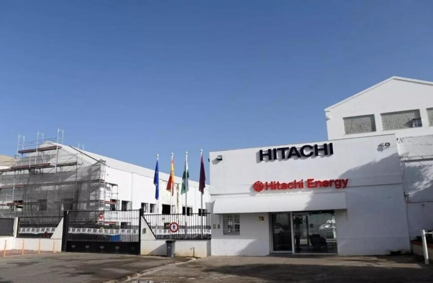 Imagen de archivo de la fábrica de Hitachi.