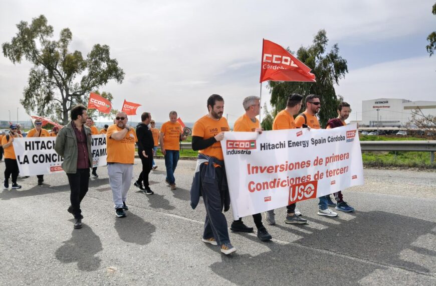 Imagen de la última protesta de la plantilla por el bloqueo de la negociación del convenio colectivo por parte de la empresa.