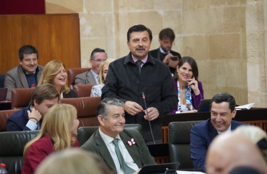 Toni Martín, en el Parlamento de Andalucía