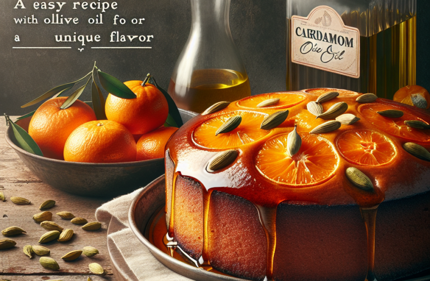 Deléitate con un Bizcocho de Mandarina y Cardamomo: Receta Fácil con Aceite de Oliva para un Sabor Único