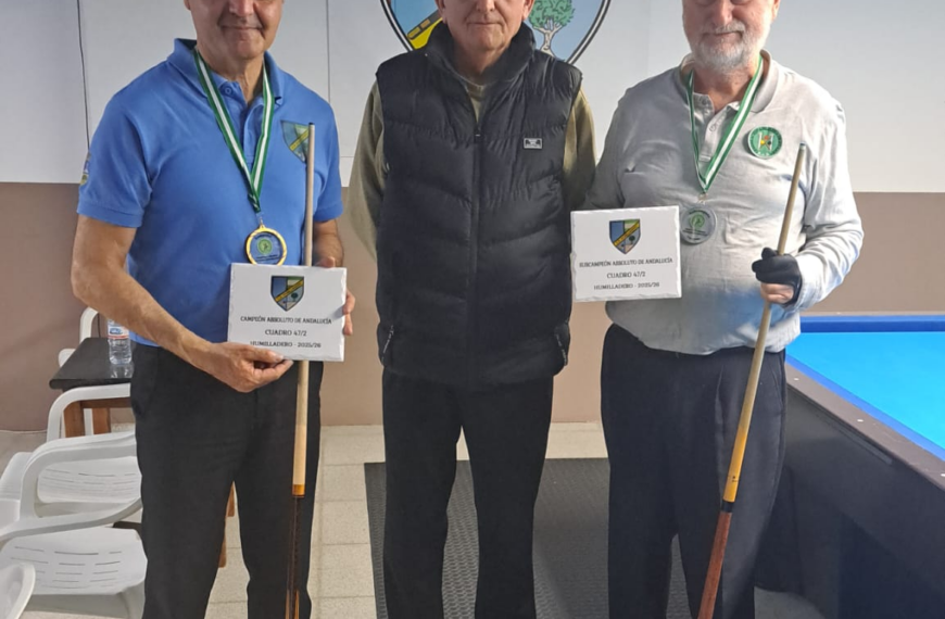 Javier Moral, Campeón de Andalucía del Cuadro 47/2 en la Temporada 25/26 - Federación Andaluza de Billar