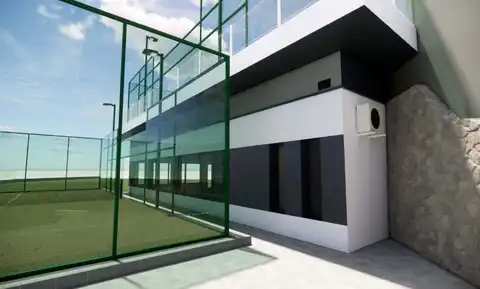 Infografía acondicionamiento de espacio en polideportivo de Frigiliana