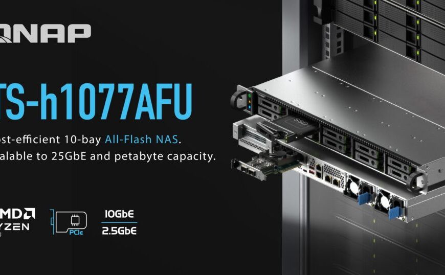 QNAP Revoluciona el Almacenamiento con el Nuevo NAS TS-h1077AFU: Innovación All-Flash de 10 Bahías y ZFS