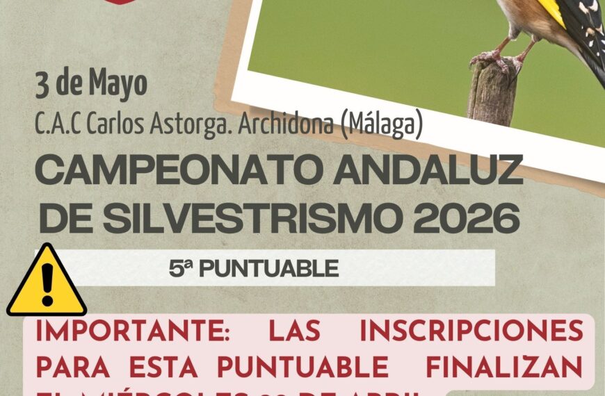 Cierre de inscripciones para la próxima puntuable de Silvestrismo: miércoles 29 de abril - Federación Andaluza de Caza