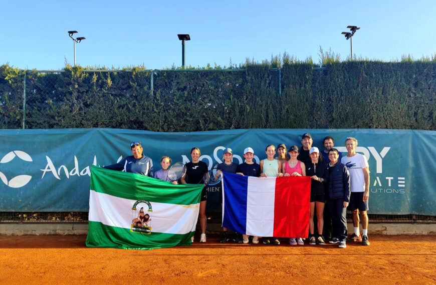 El Centro de Tecnificación de Tenis Blas Infante traspasa fronteras y acoge a la élite sub-14 del tenis francés