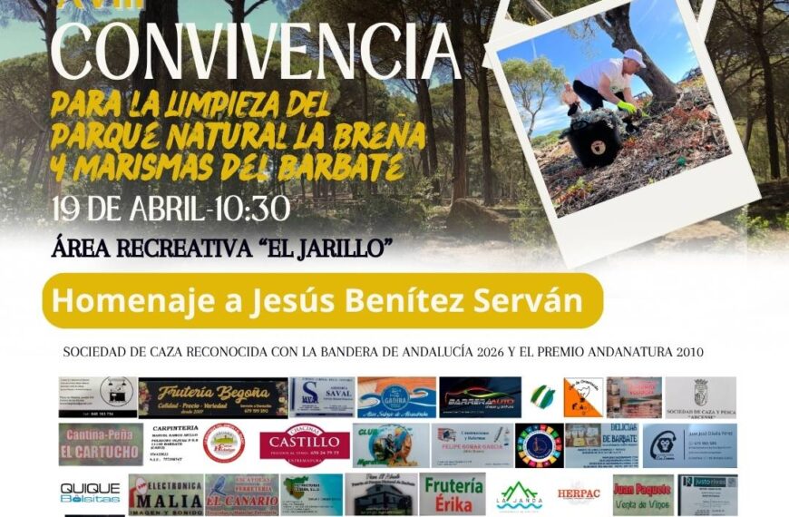El Parque Natural La Breña y Marismas del Barbate se Alista para su Gran Jornada de Limpieza el 19 de Abril – Organiza la Federación Andaluza de Caza