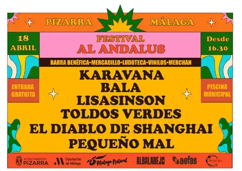Pizarra celebra una nueva edición del Festival AI Ándalus con indie, rock y cultura para todos los públicos