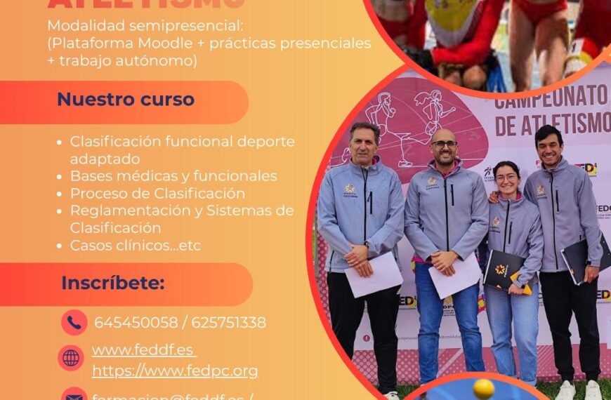 Abril Inscripciones para el Curso de Clasificador de Atletismo