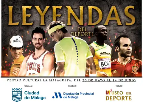 Cartel Leyendas del Deporte Málaga