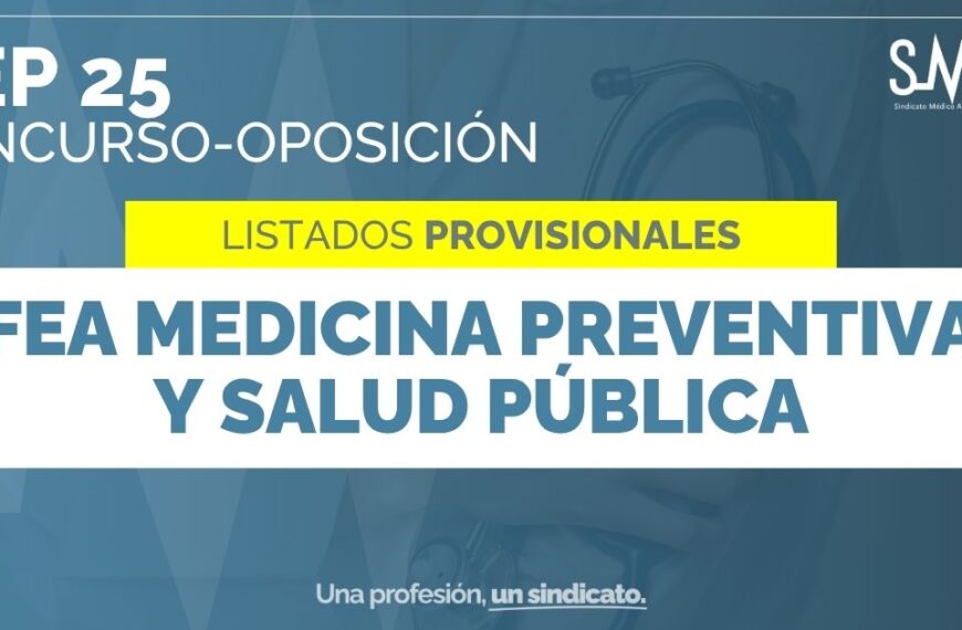 Publicación de Listados Provisionales para FEA Medicina Preventiva y Salud Pública: Candidatos que Superan la Fase de Concurso-Oposición [OEP 25]