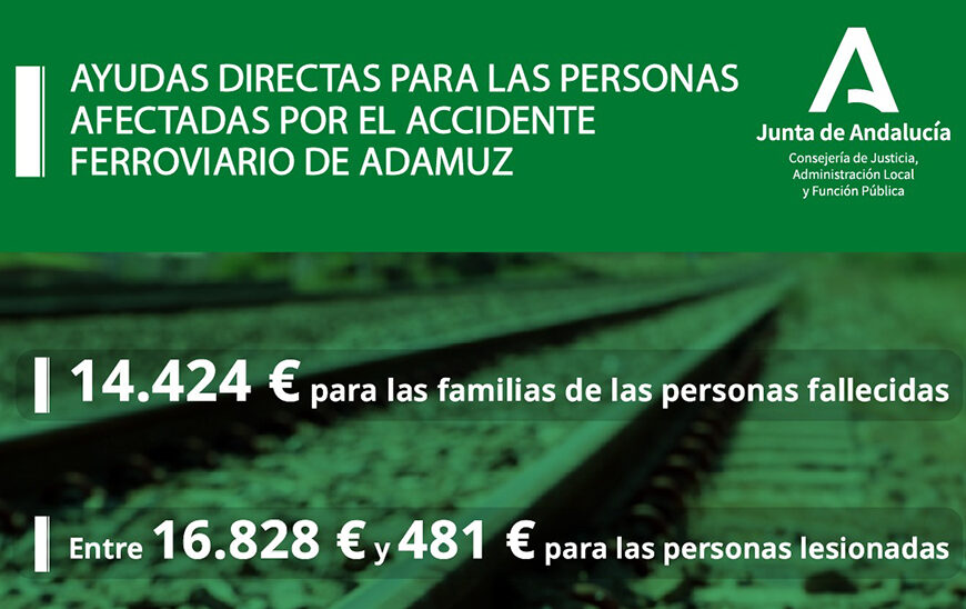Abierto el Plazo de Solicitud para Ayudas a Víctimas Andaluzas del Accidente de Adamuz