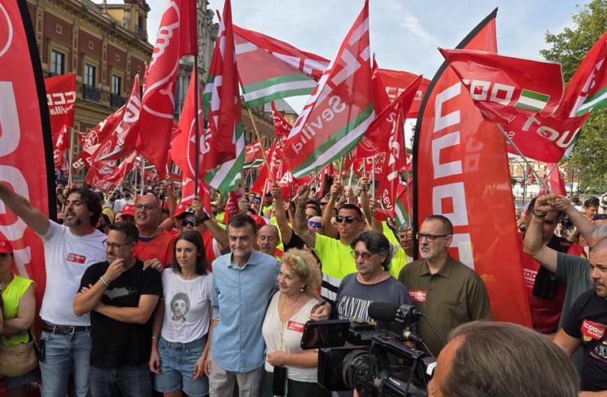 Manifestación del sector de operadores logísticos.