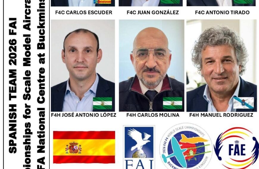 Cuatro de los Seis Pilotos Españoles en el Mundial de Aeromodelismo de Maquetas son de Andalucía