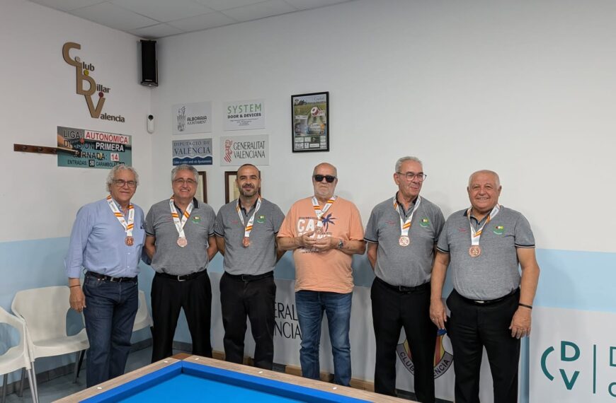 C.B. Sevilla Gana Medalla de Bronce en la Primera División Nacional de 3 Bandas de la Federación Andaluza de Billar