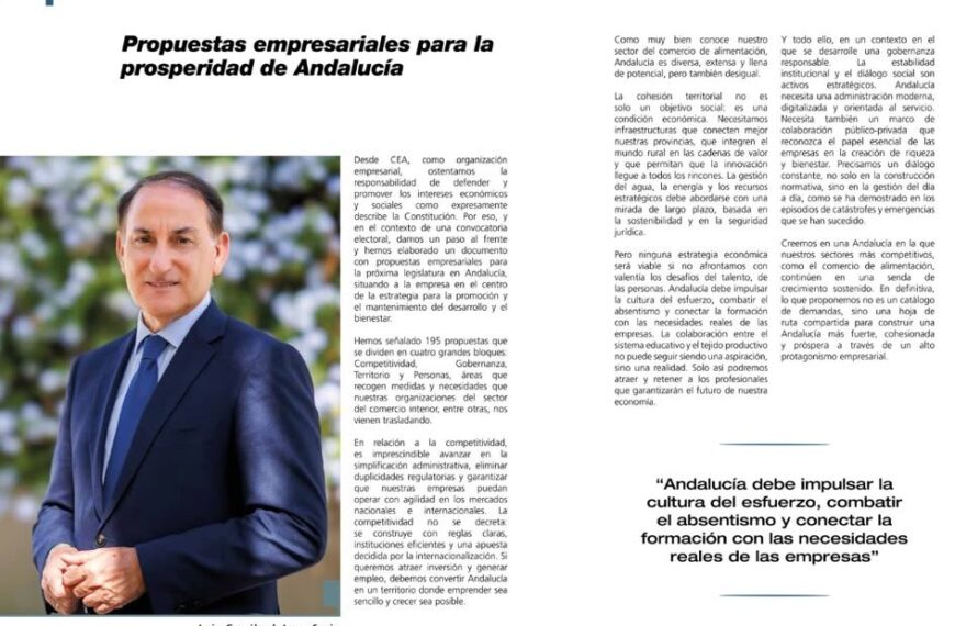 Entrevista a Javier González de Lara, Presidente de la CEA, en Diario Lineal Andalucía