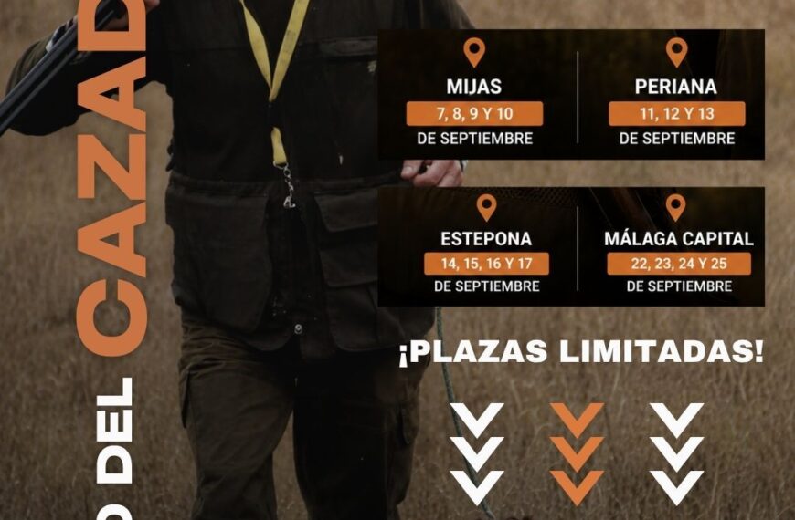 Cursos de Cazador Convocados en Mijas, Periana, Estepona y Málaga para Septiembre de 2026 – Federación Andaluza de Caza