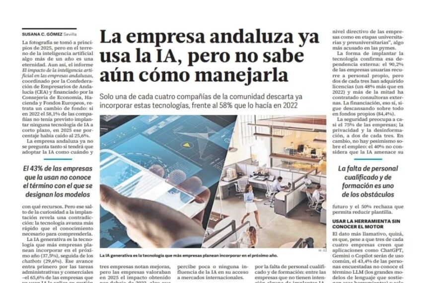 «La Empresa Andaluza Implementa la IA, según los Diarios del Grupo Joly»