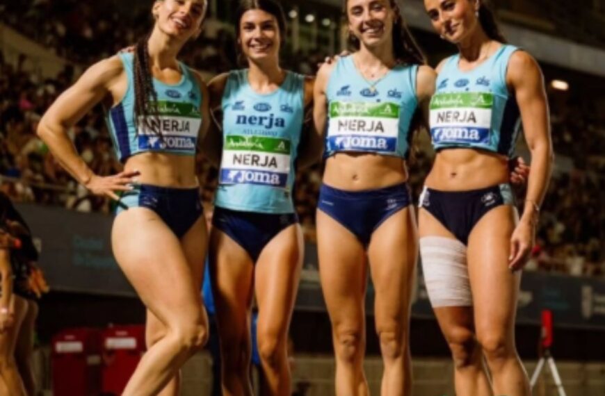 Nuevo Récord Absoluto de Andalucía en 4x100 Femenino: TROPS-Cueva de Nerja - FAA