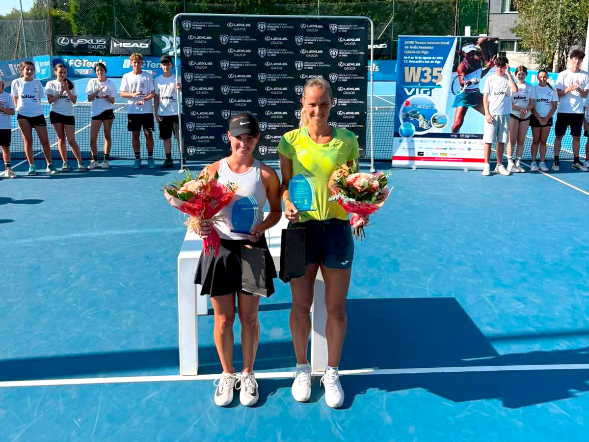 Victoria Gómez O’Hayon se corona en dobles en Vigo y destaca en la semana del tenis andaluz en el circuito profesional 1 Título de dobles para Victoria Gómez O'Hayon en el W35 de Vigo formando dupla con Arantxa Rus - Foto Victoria Gómez