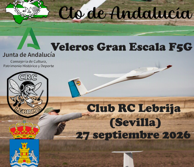 Convocatoria del Campeonato de España y Andalucía de F5G en Lebrija - 27 de Septiembre