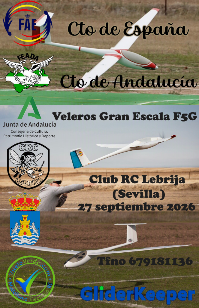 Convocatoria del Campeonato de España y Andalucía de F5G en Lebrija - 27 de Septiembre 1 Convocatoria del Campeonato de España y Andalucía de F5G en Lebrija - 27 de Septiembre