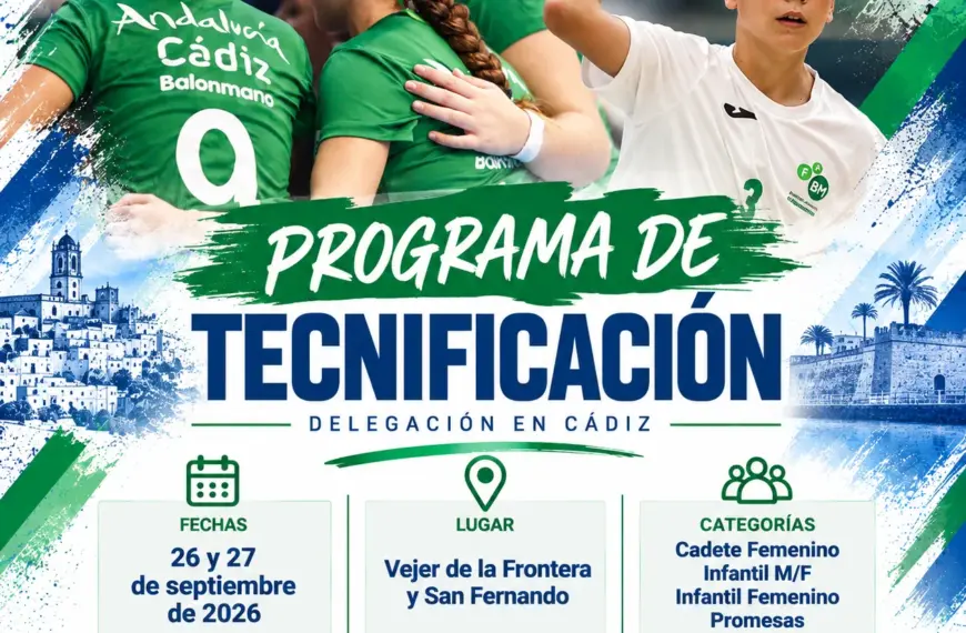 El Programa de Tecnificación de la Delegación de Cádiz Convoca a los Jóvenes Talentos del Balonmano Provincial